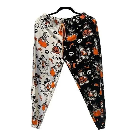 Disney’s Ladies Mickey/Minnie Halloween Sleep Jogger.Halloween Pajama Pants - - Picture 2 of 9